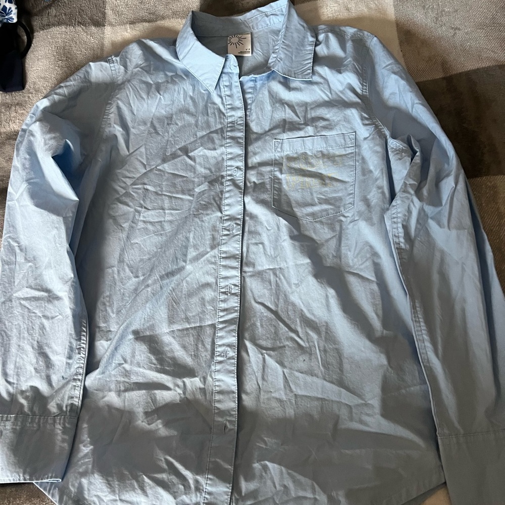 Aerie light blue blouse